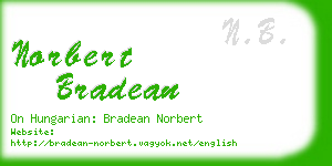 norbert bradean business card
